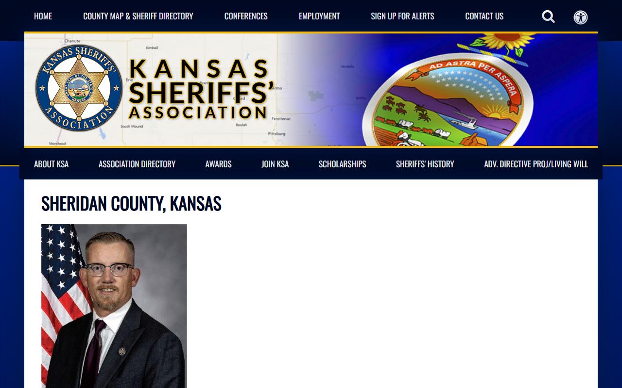 Kansas Sheriffs' Association Sheridan County Jail listing for population and staff context